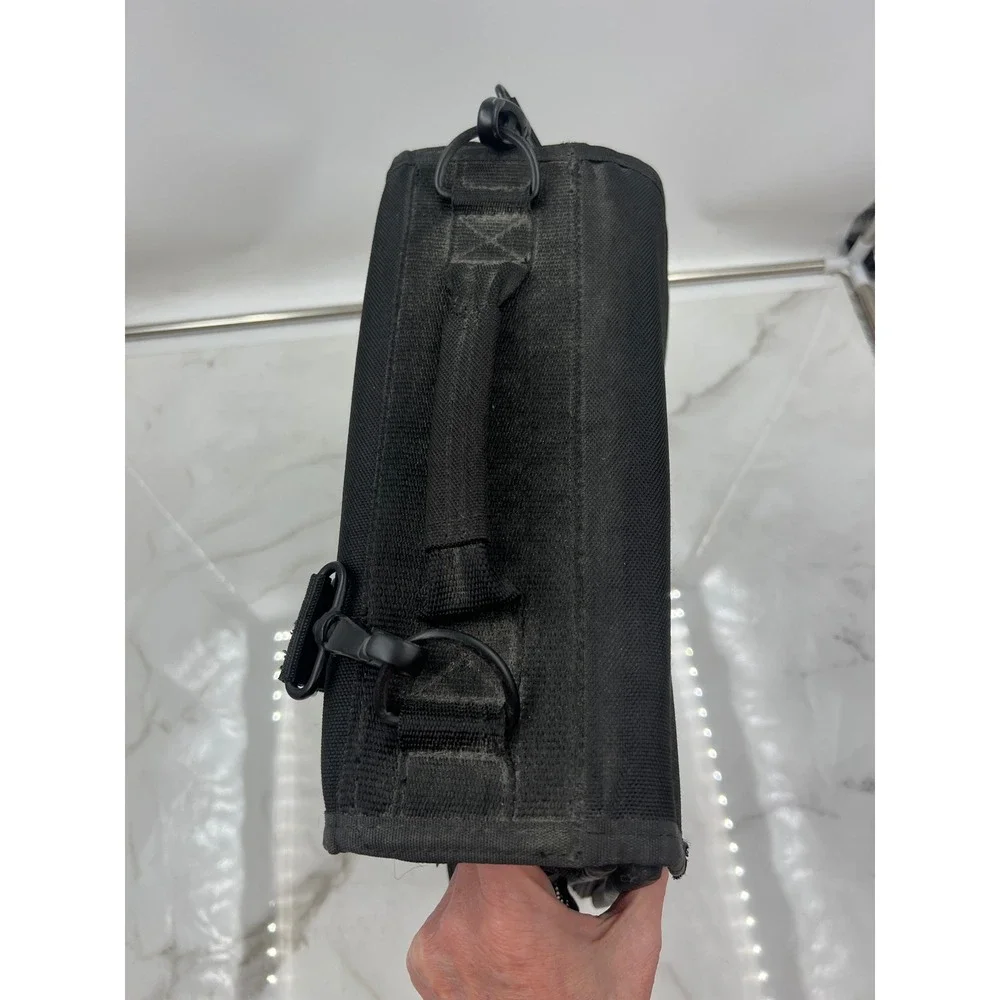 Duluth Trading Co Black Ballistic Nylon Messenger Field Laptop Bag Organizer